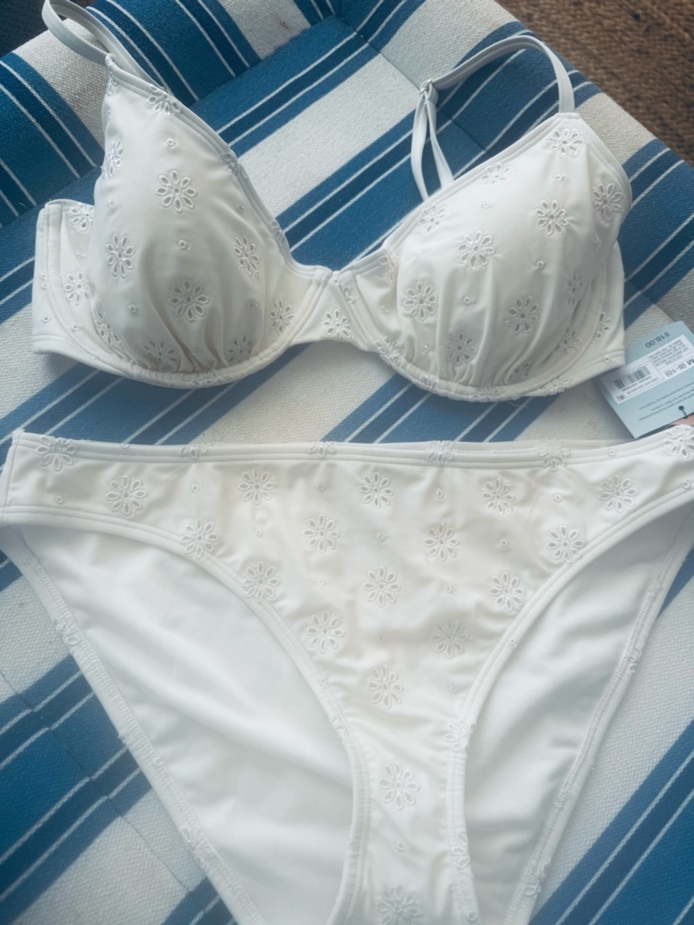 NWT Shade and Shore white eyelet bikini set